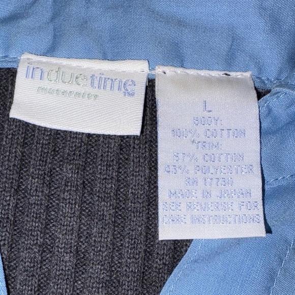 Gently Loved Women's Black Maternity Sweater with Blue Accents by In Due Time - Picture 5 of 6